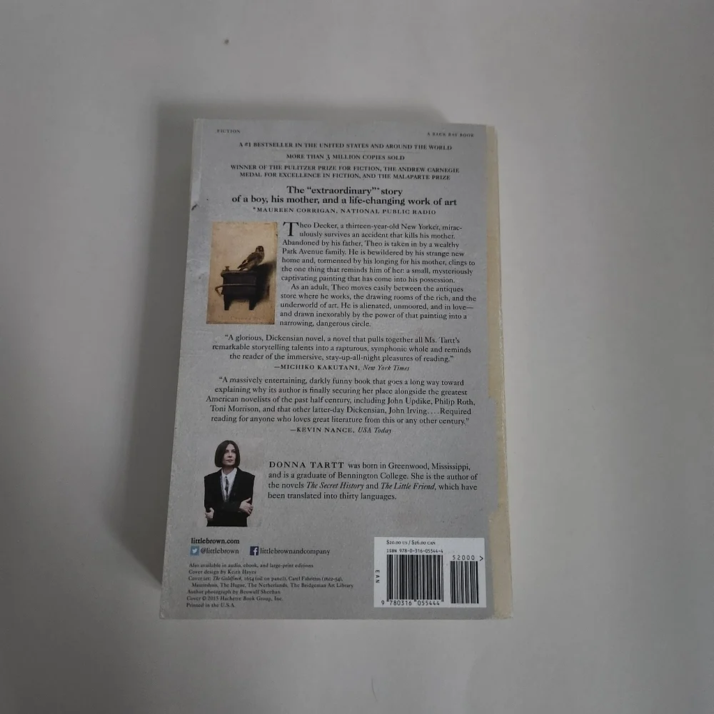 DONNA TART the Goldfinch soft cover book